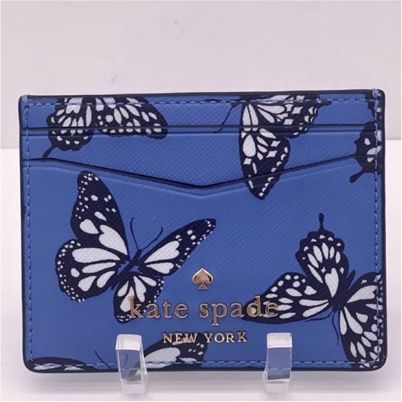 kate spade Handbags - Kate Spade Staci Small Slim Butterfly Sky Card Holder